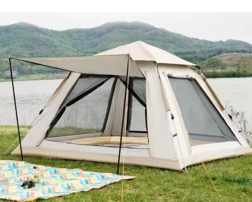 Aesthetic White Automatic Camping Tent