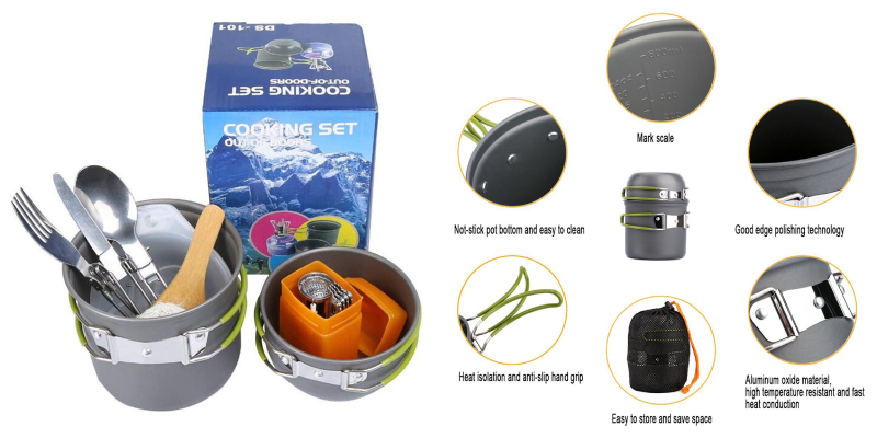 Lukas Complete Camping Cookware Set