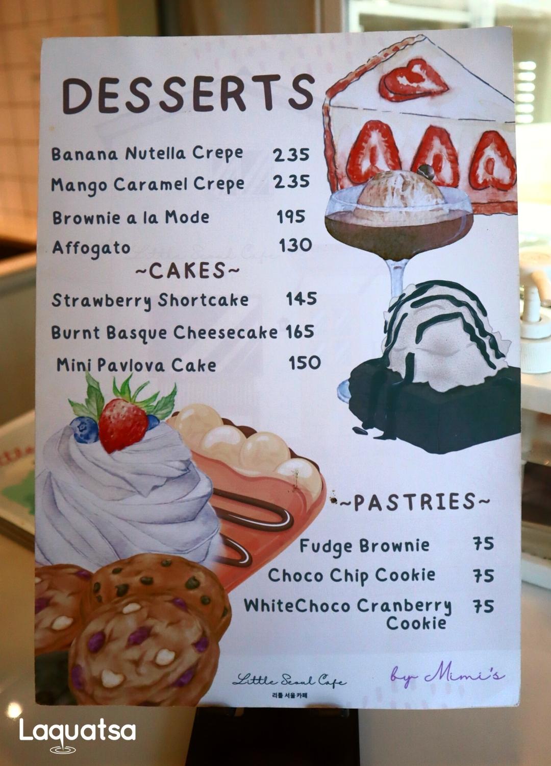 Little Seoul Cafe Menu - Desserts and Pastries