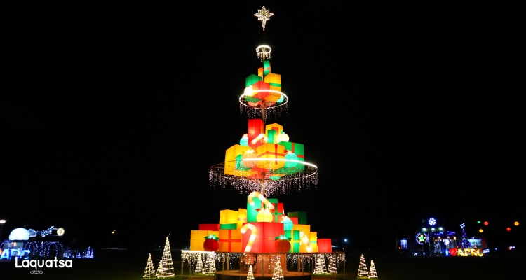 Clark Air Force City - Christmas Tree at Night