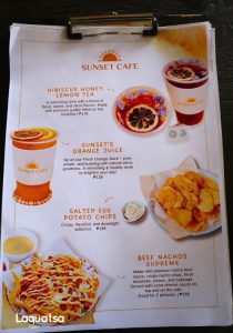Sunset Cafe Menu 1